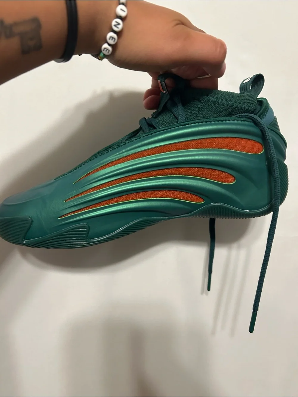 University of Miami Adidas Harden Basketball Sneakers